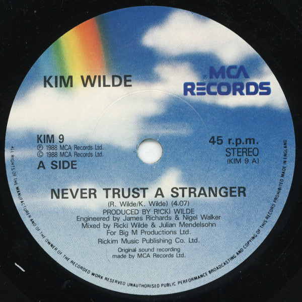 Kim Wilde : Never Trust A Stranger (7, Single, Pap) 2