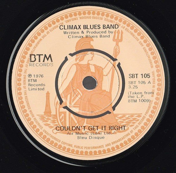 Climax Blues Band : Couldnt Get It Right (7, Single) 0