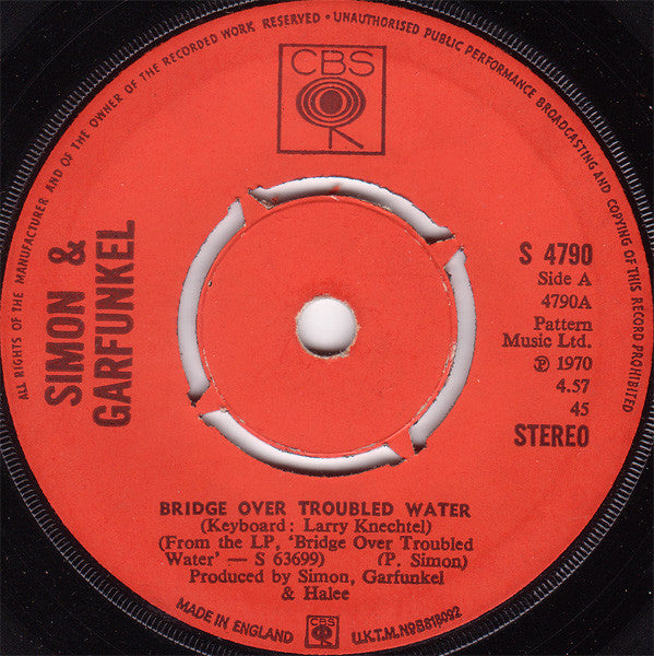 Simon & Garfunkel : Bridge Over Troubled Water (7, Single, Kno) 0
