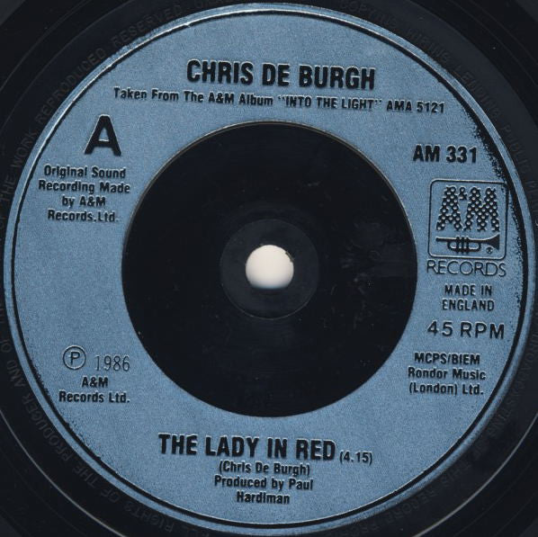 Chris de Burgh : The Lady In Red   (7, Single, Inj) 2