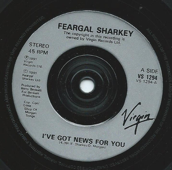 Feargal Sharkey : Ive Got News For You (7, Single) 2