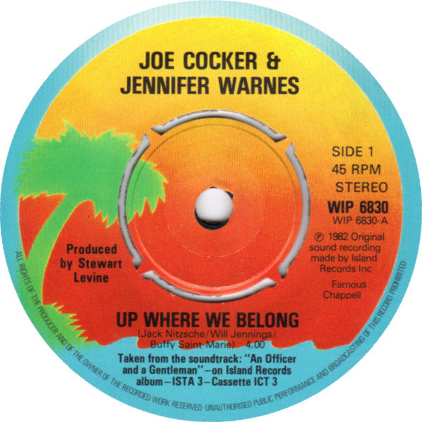 Joe Cocker, Jennifer Warnes : Up Where We Belong (7, Single, Pus) 2