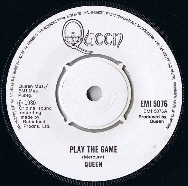 Queen : Play The Game (7, Single, Whi) 2