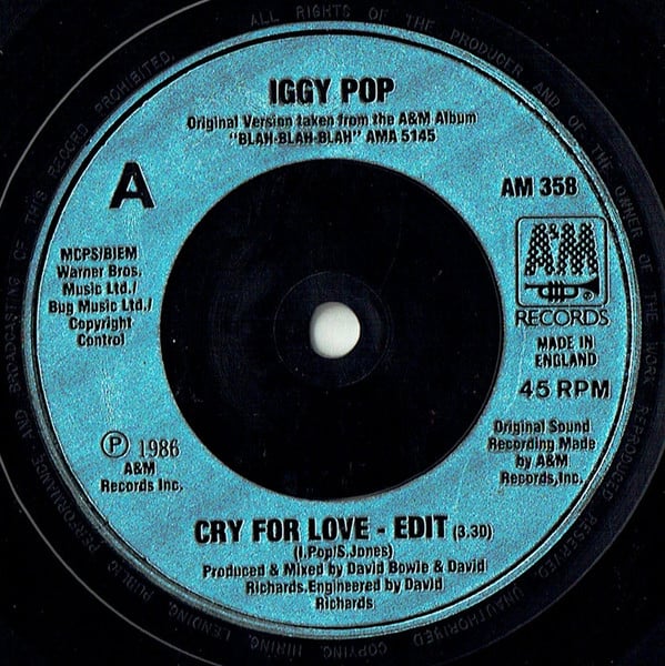 Iggy Pop : Cry For Love (7, Pic) 2