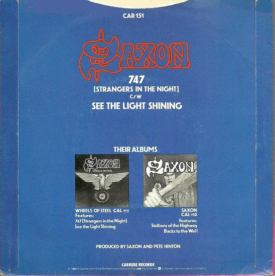 Saxon : 747 (Strangers In The Night) (7, Single, Dam) 1