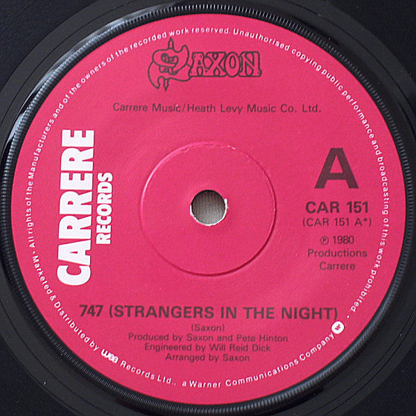 Saxon : 747 (Strangers In The Night) (7, Single, Dam) 2