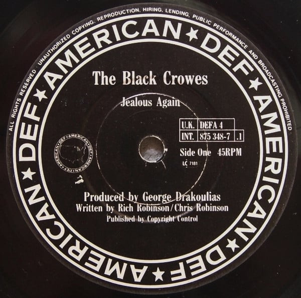 The Black Crowes : Jealous Again (7, Single) 2