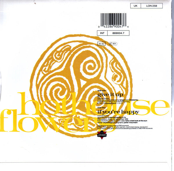 Hothouse Flowers : Give It Up (7, Single) 1