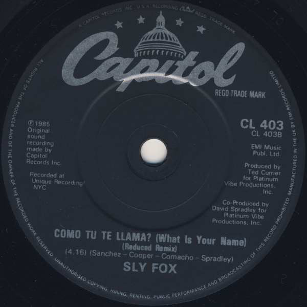 Sly Fox : Lets Go All The Way (7, Single, Pap) 3