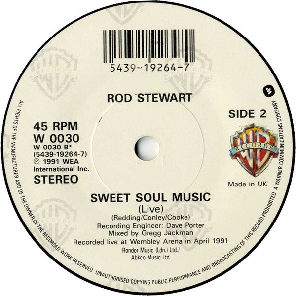 Rod Stewart With The Temptations : The Motown Song (7, Single) 3