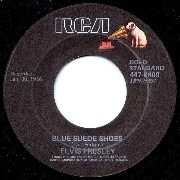 Elvis Presley : Blue Suede Shoes / Tutti Frutti (7, Single, RE, Ind) 0