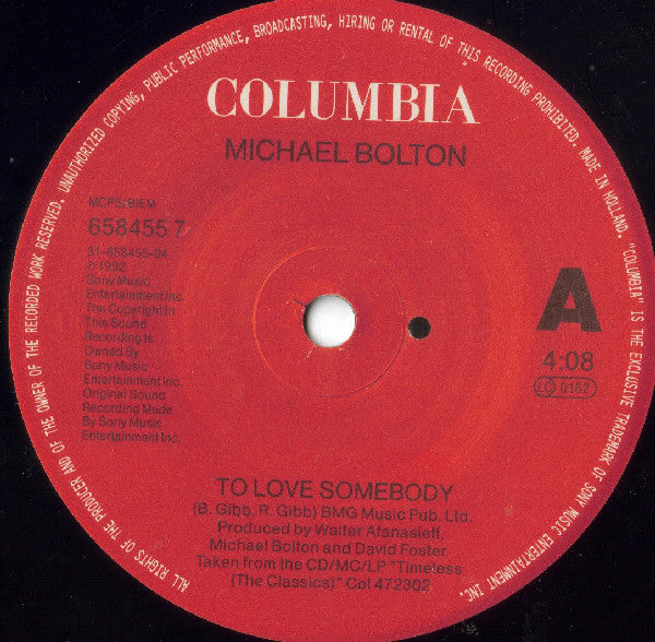 Michael Bolton : To Love Somebody (7, Single) 3