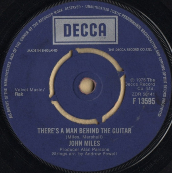 John Miles : Highfly / Theres A Man Behind The Guitar (7, Single) 1