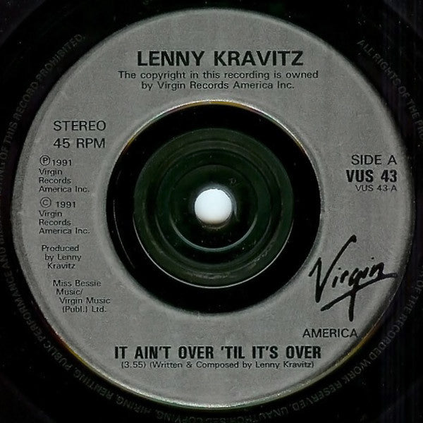 Lenny Kravitz : It Ain’t Over ’Til It’s Over (7, Single) 2