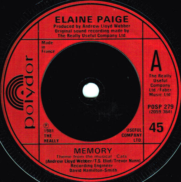 Elaine Paige : Memory (7, Single, Fre) 0