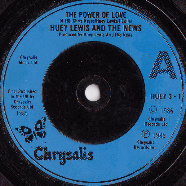 Huey Lewis & The News : The Power Of Love / Do You Believe In Love (7, Single) 2