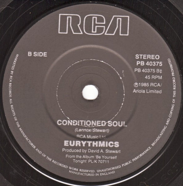 Eurythmics : Its Alright (Babys Coming Back) (7, Single) 3