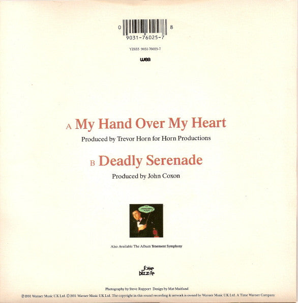 Marc Almond : My Hand Over My Heart (7, Single) 1