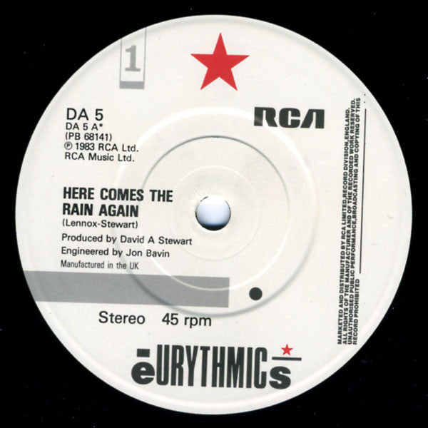 Eurythmics : Here Comes The Rain Again (7, Single) 2