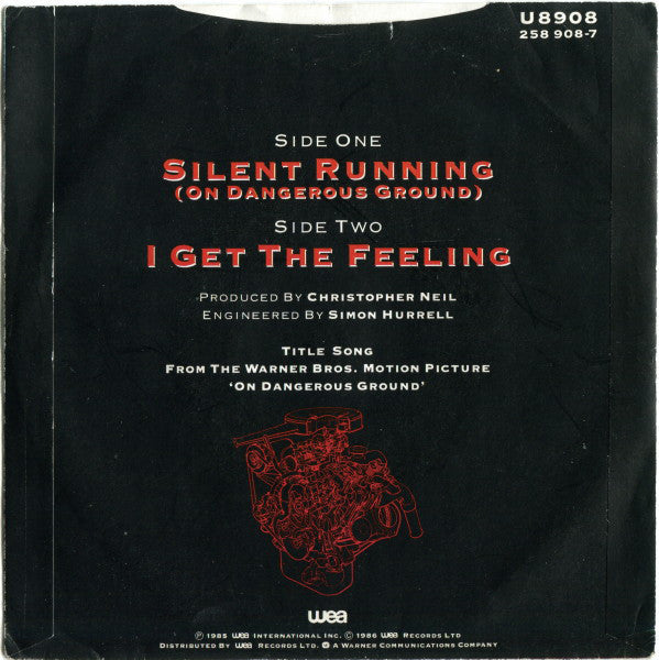 Mike & The Mechanics : Silent Running (On Dangerous Ground) (7, Single, Pap) 1