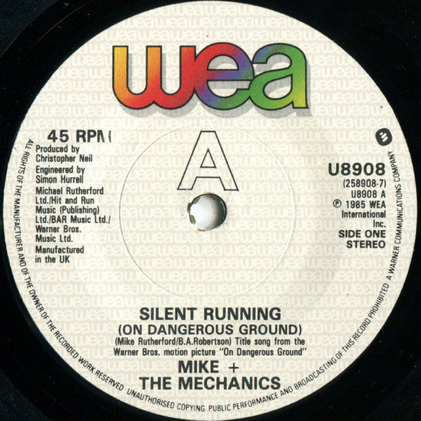 Mike & The Mechanics : Silent Running (On Dangerous Ground) (7, Single, Pap) 2