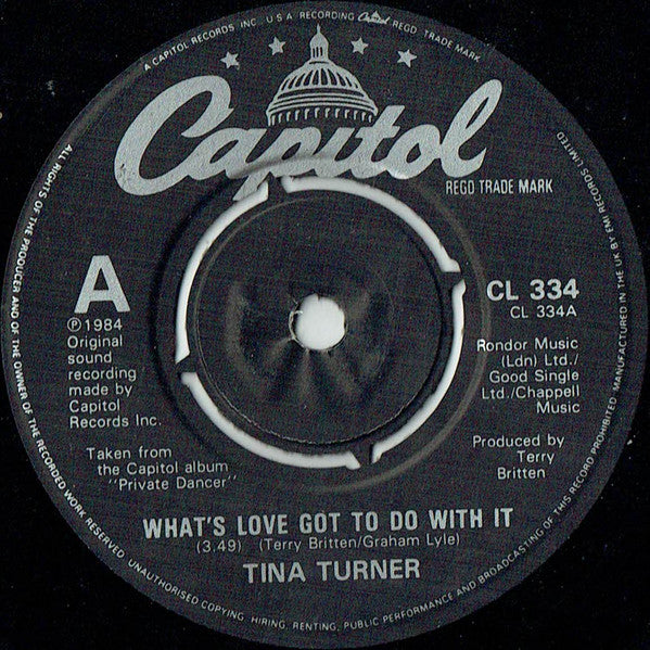 Tina Turner : Whats Love Got To Do With It (7, Single, Pap) 2