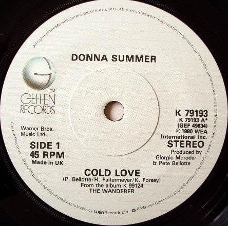 Donna Summer : Cold Love (7, Single) 2
