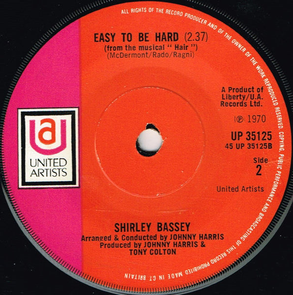 Shirley Bassey : Something (7, Single, Sol) 1