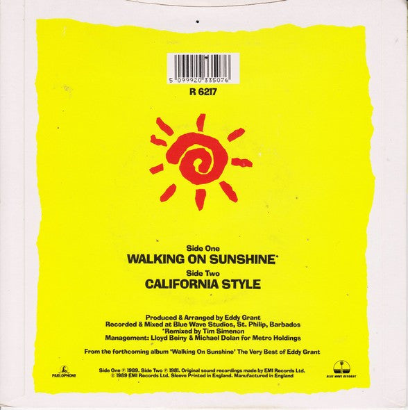 Eddy Grant : Walking On Sunshine (7, Single) 1