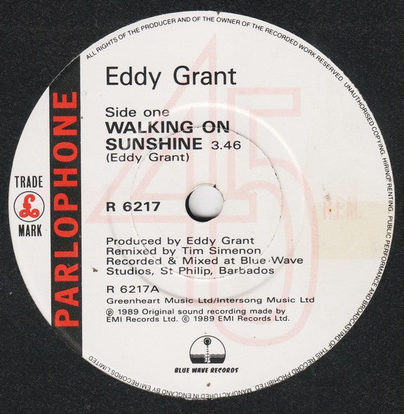 Eddy Grant : Walking On Sunshine (7, Single) 2