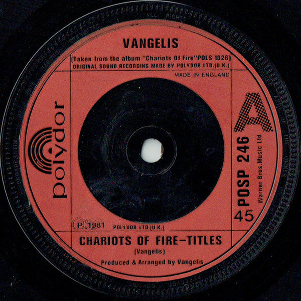 Vangelis : Chariots Of Fire-Titles (7, Single, Red) 0