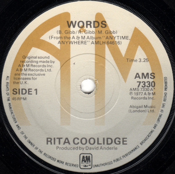 Rita Coolidge : Words (7) 1