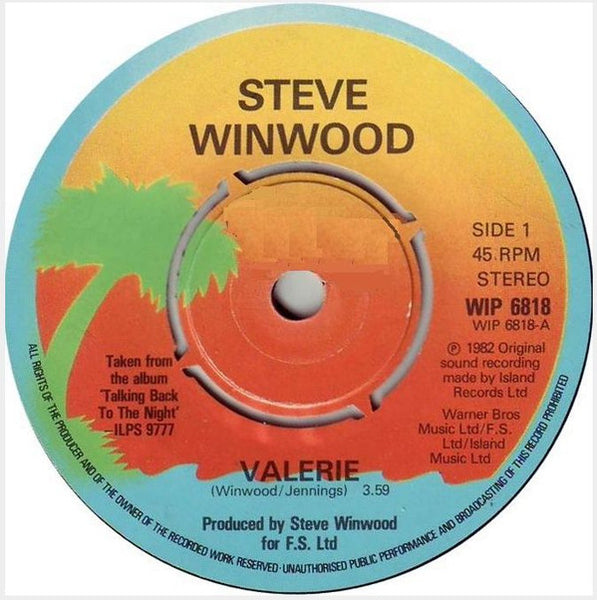 Steve Winwood : Valerie (7, Single) 3