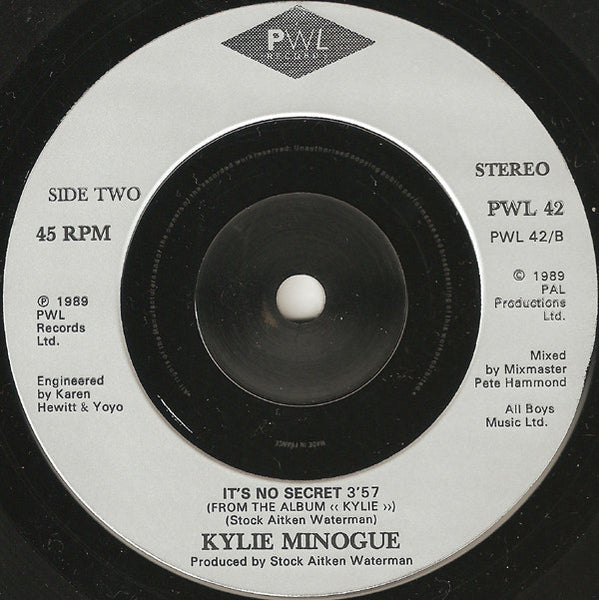 Kylie Minogue : Wouldnt Change A Thing (7, Single, Sil) 3