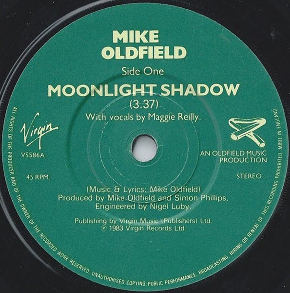 Mike Oldfield : Moonlight Shadow (7, Single, Gre) 2