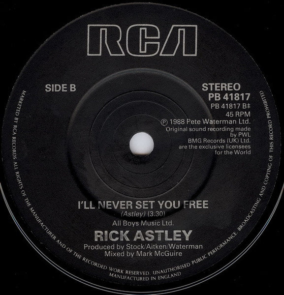 Rick Astley : Together Forever (7, Single, Pap) 3
