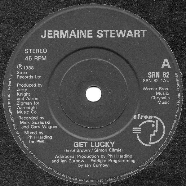 Jermaine Stewart : Get Lucky (7, Single, Bla) 2