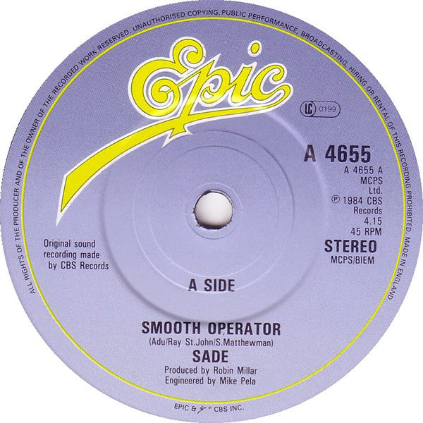 Sade : Smooth Operator (7, Single, Ltd, Pos) 2