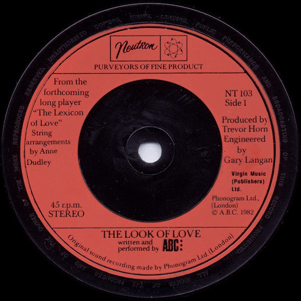 ABC : The Look Of Love (Parts One And Two) (7, Single, Red) 2
