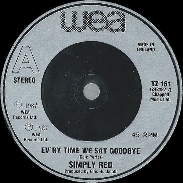 Simply Red : Evry Time We Say Goodbye (7, Single, Sil) 2