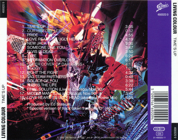 Living Colour : Times Up (CD, Album, RE) 1