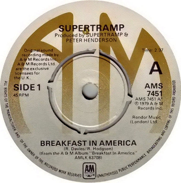 Supertramp : Breakfast In America (7, Single, Kno) 2