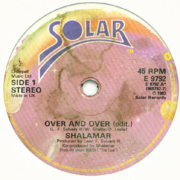 Shalamar : Over And Over (7, Single) 2
