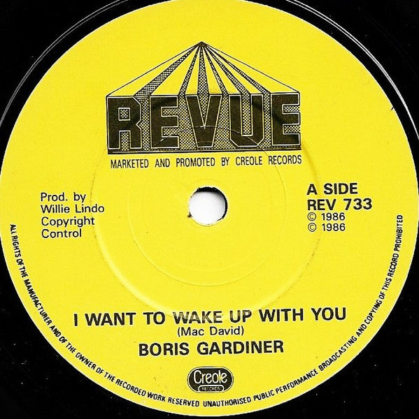 Boris Gardiner : I Want To Wake Up With You (7, Single, M/Print) 0