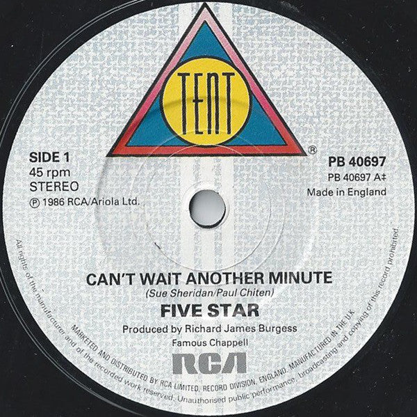 Five Star : Cant Wait Another Minute (7, Single) 2