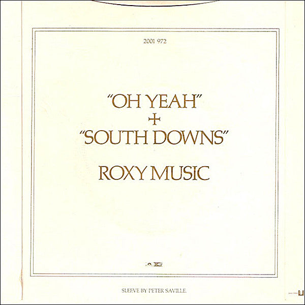 Roxy Music : Oh Yeah (7, Single, Gol) 1