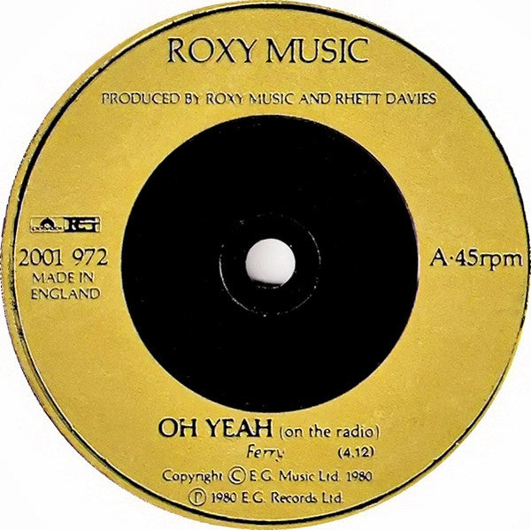 Roxy Music : Oh Yeah (7, Single, Gol) 2