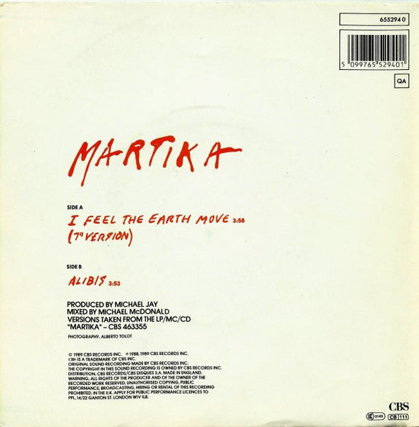 Martika : I Feel The Earth Move (7, Single, Ltd) 1