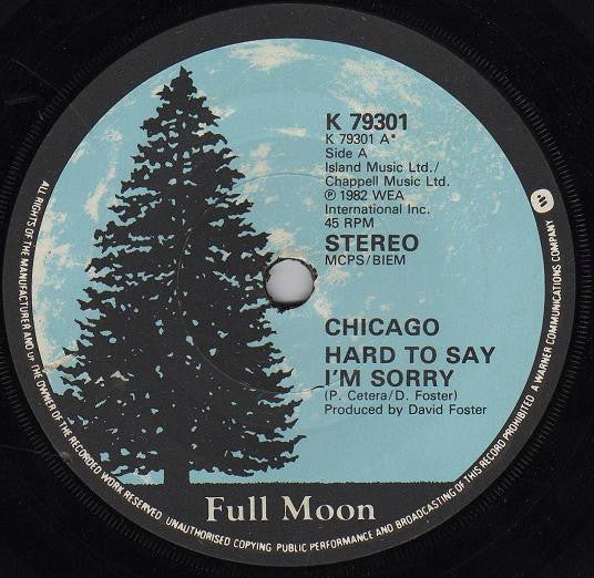 Chicago  : Hard To Say Im Sorry / Sonny Think Twice (7, Single, Pap) 2