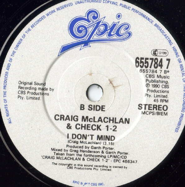 Craig McLachlan & Check 1-2 : Mona (7, Single) 3